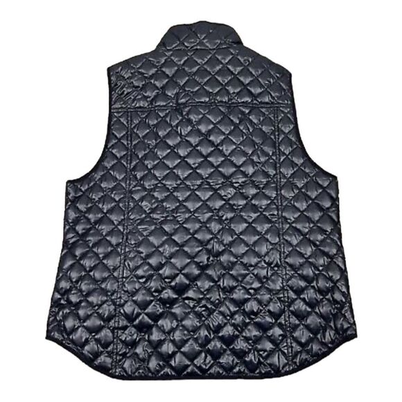 J. Crew | Navy Blue Quilted Down Insulated Shiny Field Puffer Vest C9300 | M - Picture 2 of 9